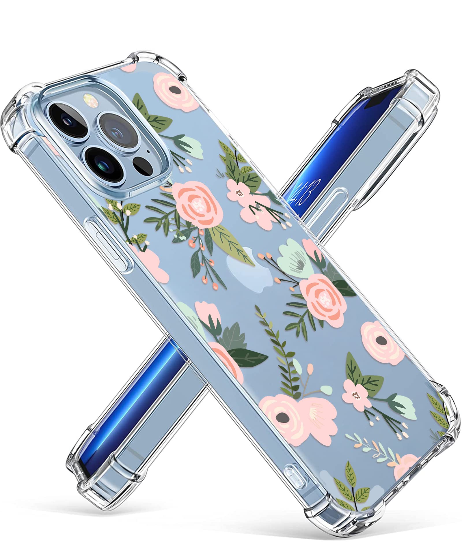 SMAIGECompatible with iPhone 12 Case and iPhone 12 Pro Case 6.1 inch 2020 (Flower)