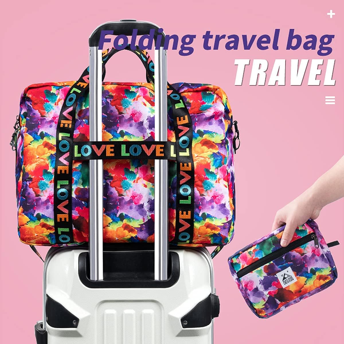 PLAY KING Travel Bag Foldable Travel Duffel Bag Luggage Bag for Women