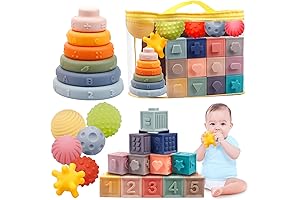 Infancy Development Aid: Fat Brain Suction Kupz Build Blocks