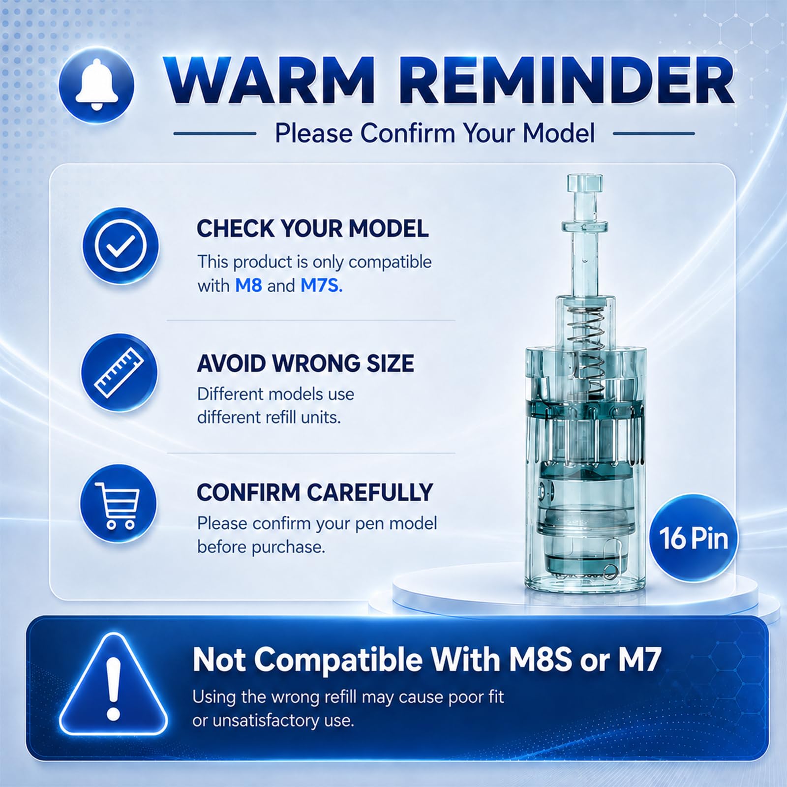 10-Piece Microneedling Pen Replacement Cartridges for M8 and M7S
