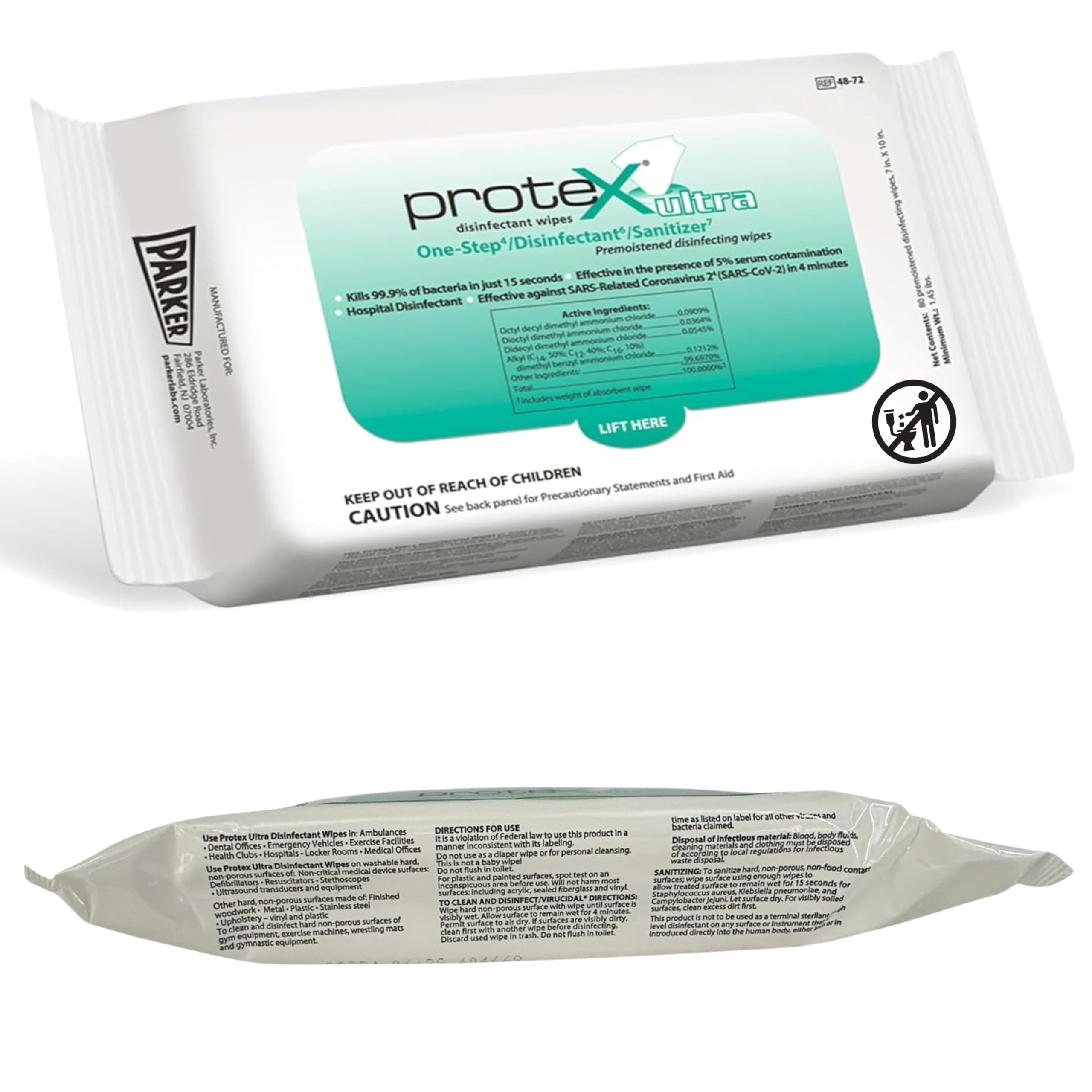 Amazon.com: Parker Labs 48-40 Protex Disinfectant Textured Wipes