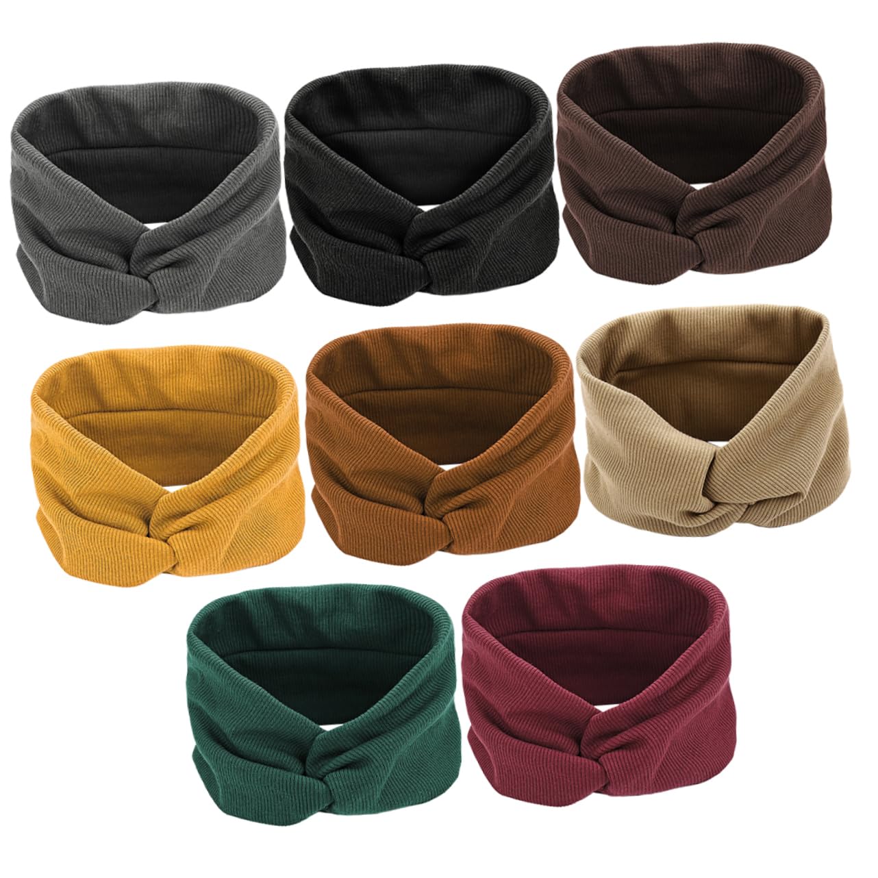 MAGICLULU Lot De 2 Bandeaux Délicats Pour Le Yoga Le Sport Les Pour Cheveux Bouclés Pour Filles Bandeau Anti-transpiration Multifonction Bandeau De Sport Élastique Confortable 8 Pièces X 2