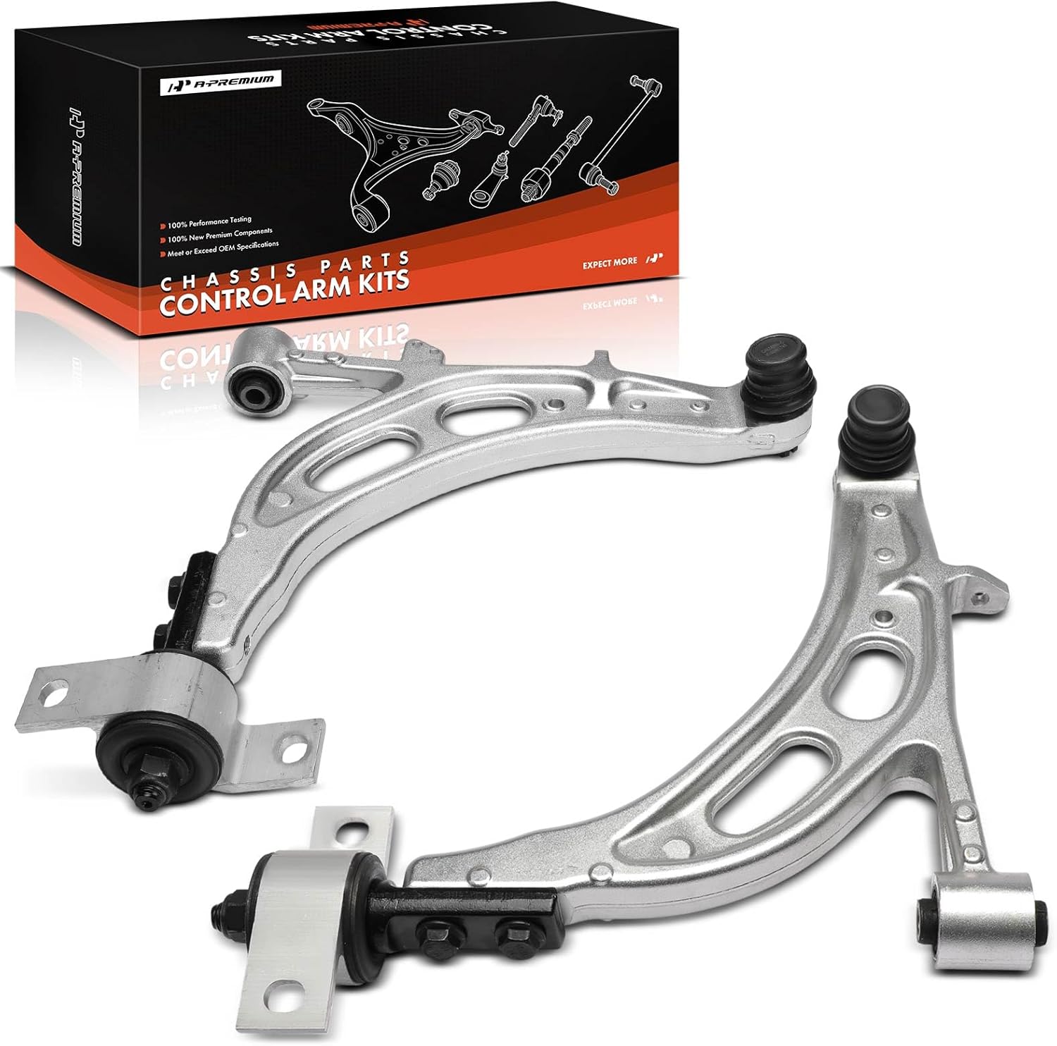 A-Premium 2 x Front Lower Control Arms, with Ball Joint and Bushing, Compatible with Subaru Impreza 2004 2005 2006