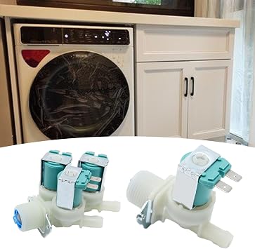 Saihisday 2Pcs 5221ER1003A Cold & Hot Washer Water Inlet Valve 5220FR2075L Replacement for LG & Kenmore