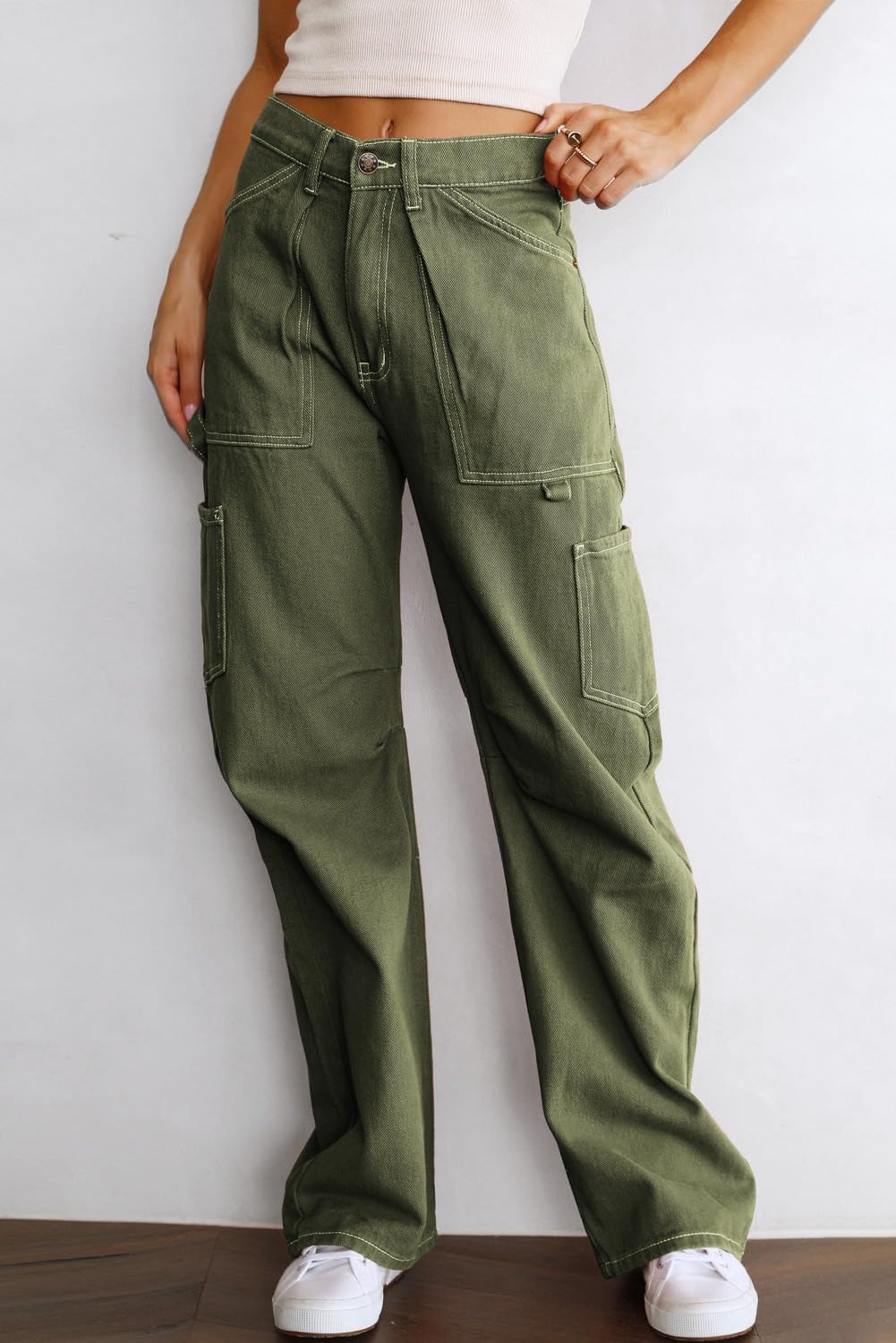 Women’s High Waisted Cargo Pants Wide Leg Casual Pants Trousers US 4-18 www.denim.fit 5 Women’s High Waisted Cargo Pants Wide Leg Casual Pants Trousers US 4-18 www.denim.fit 5