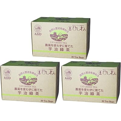 菱和園 農薬を使わずに育てた宇治緑茶 TB 20袋×3個 国産 ティータイム ホットティー アイスティー