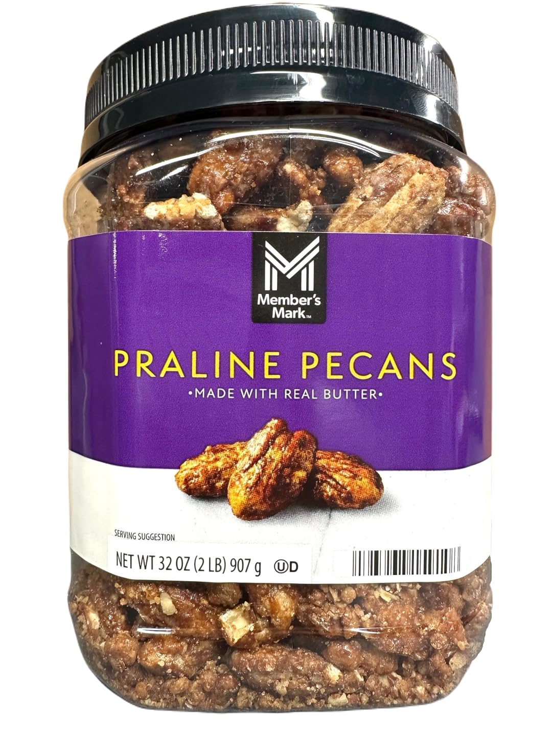 (Pack of 1) Member's M Praline Pecans, Sweet Buttery Coated Pecans 32oz