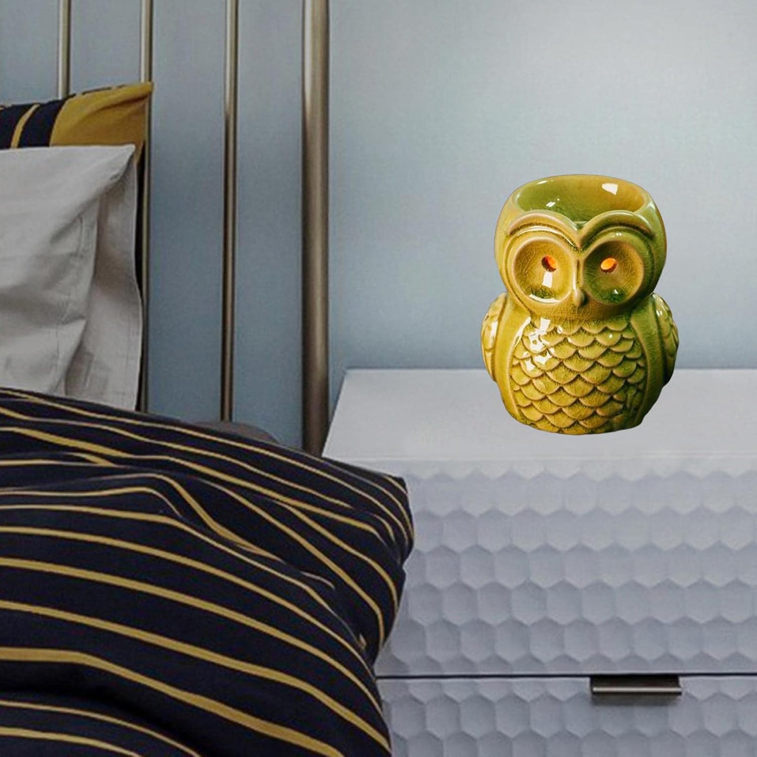 SheOak Ceramic Owl Essential Oil Burner Tealight Holder Diffuser