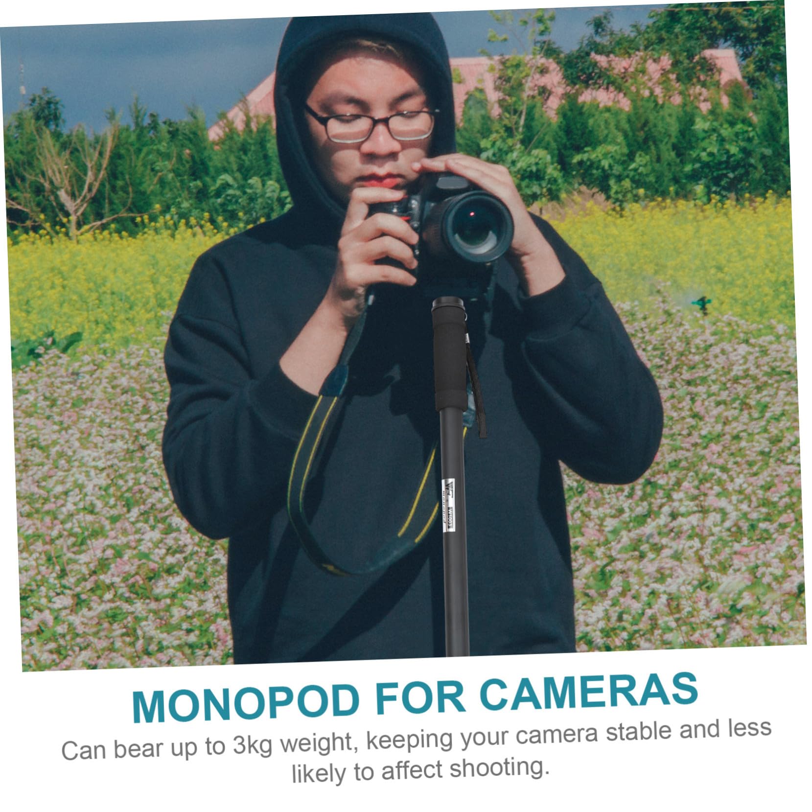 UKCOCO Monopie Ligero y Compacto para Cámaras DSLR Soporte Telescópico Portátil para Fotografía al Aire y Viajes Capacidad para Entusiastas y Profesionales