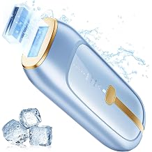 IPL Devices Hair Removal with Sapphire Ice Cooling Technology 5 C Painless Laser Hair Removal for Men and Women 15 Energy Levels Long-Lasting Results for Bikini Body Armpits Blue