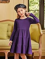 Vista 2 de Arshiner Vestido de manga larga para niña con volantes, tipo túnica