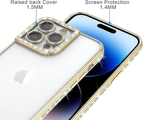 Miniatura 2 de wahhle Funda diseñada para iPhone 11 Pro con purpurina, cubierta de teléfono con incrustaciones de diamantes brillantes para mujeres y niñas con