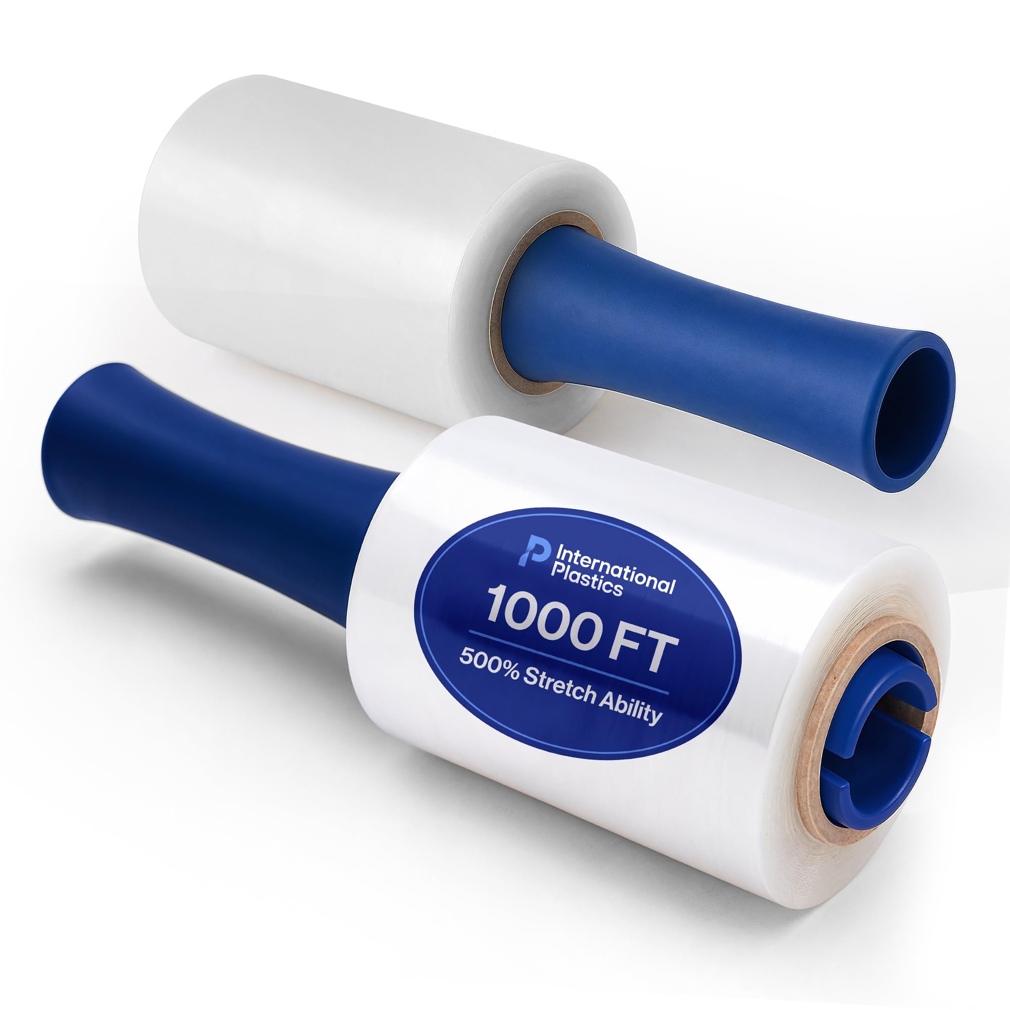 International Plastics Co. 2 Pack of 5'' Stretch Wrap with Rotating Handle