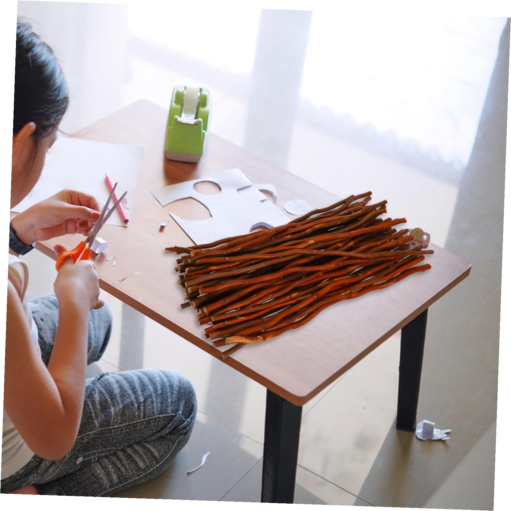 Cabilock Palitos de Madera Natural para Manualidades y Decoración Rústica, 50 Piezas de Ramas Secas Marrones para Relleno de Jarrones y Paisajismo Creativo Varios estilos