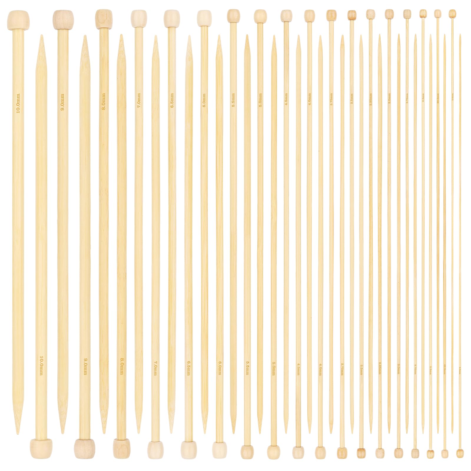 Aeelike Bamboo Knitting Needles Set 35cm