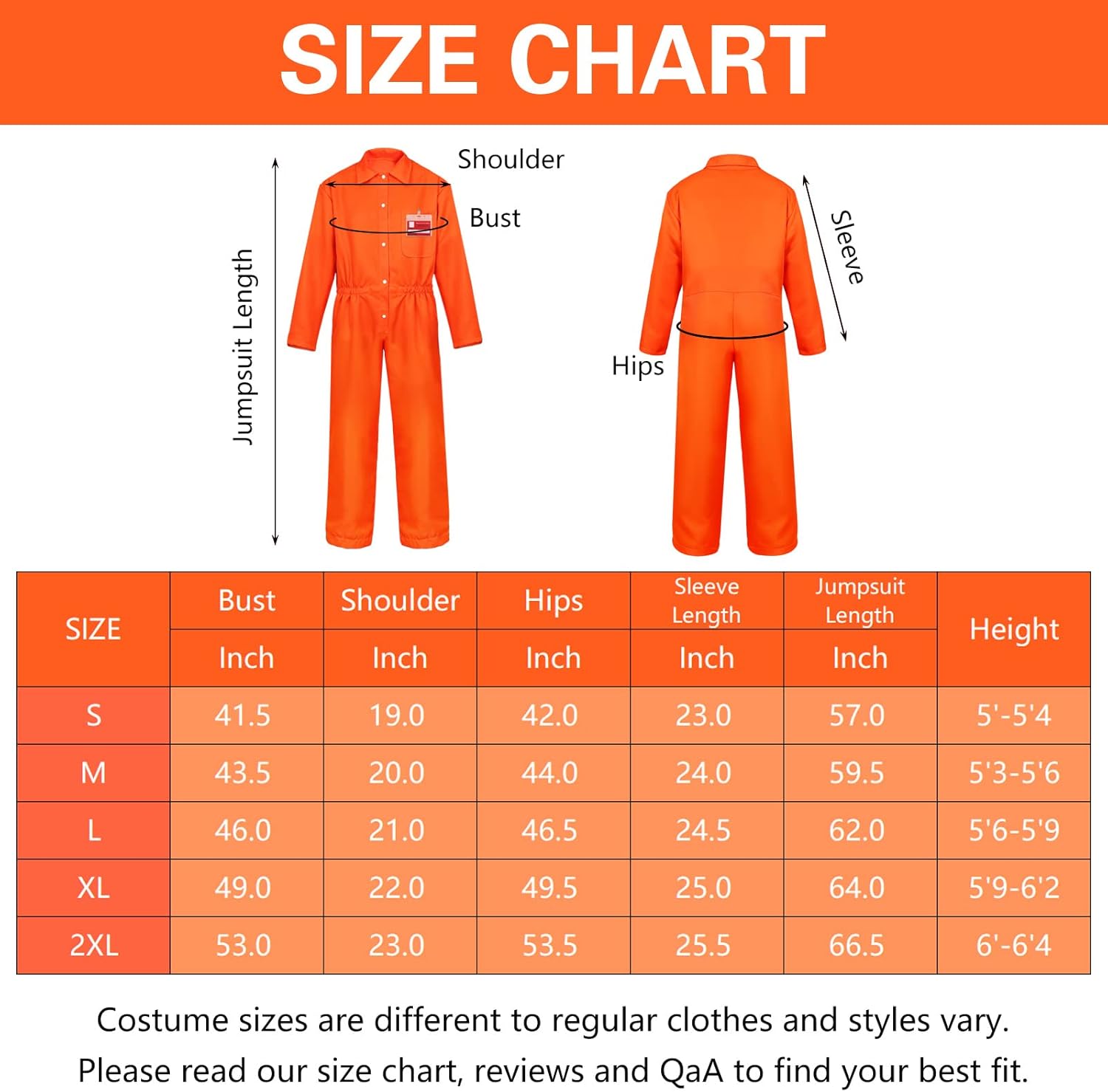 Miniatura 5 de Ficlwigkis Disfraz de prisionero para hombre, disfraz de prisión naranja con etiqueta de nombre para disfraz de Halloween