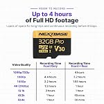 Nextbase 32GB U3 Micro SD Memory Card - with Adapter - Compatible with Nextbase in-Car Dash Cams Series 1 and 2