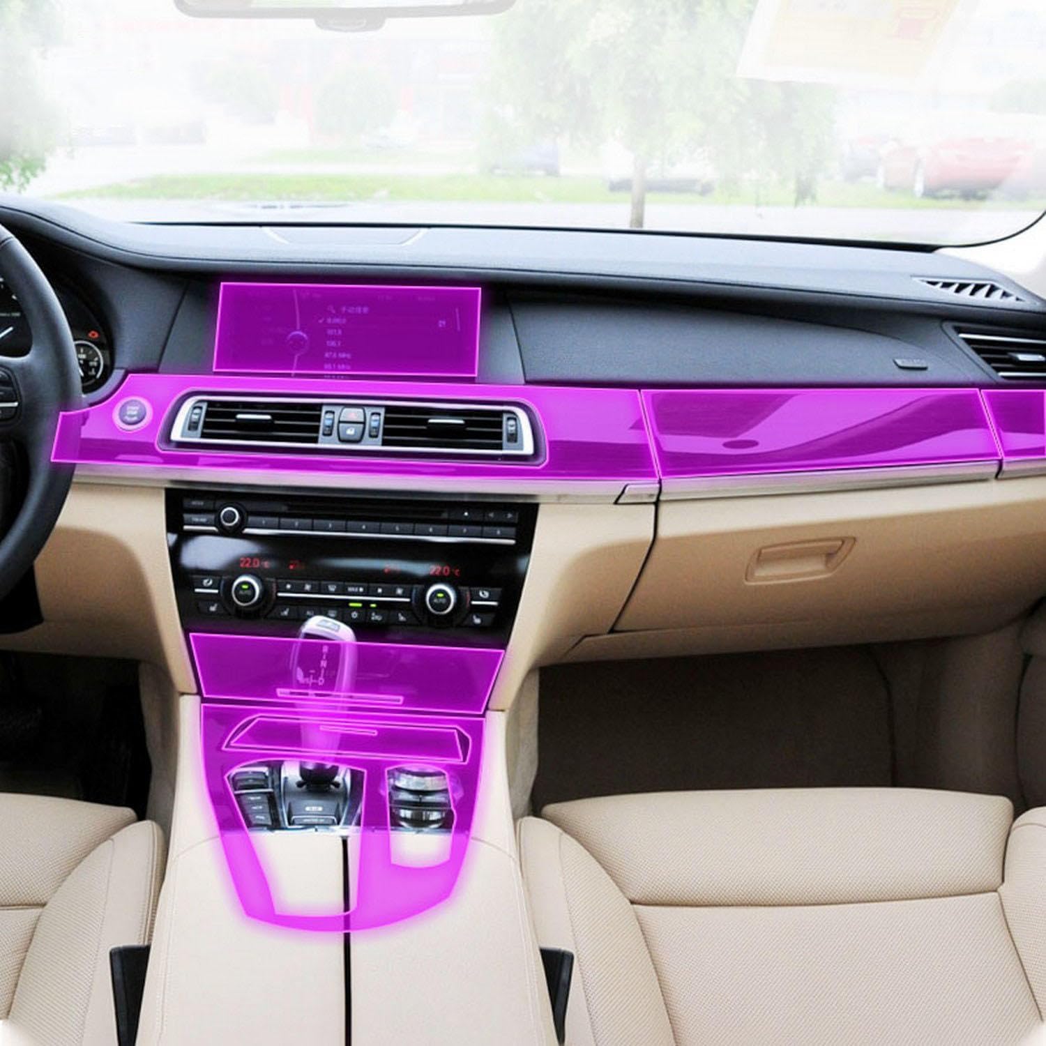 LAVIYE Car Anti Scratch Protection Film Clear Car Transparent TPU self-Adhesive Protective Film Console Screen，for BMW F01 F03 F04 2009-2015