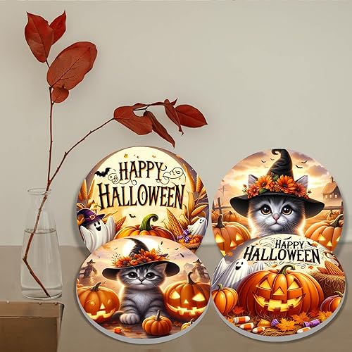 Miniatura 26 de Juego de 4 fundas redondas familiares para quemadores de estufas, 2 piezas de 8 pulgadas y 2 piezas de 10 pulgadas, fundas para quemadores de estufa