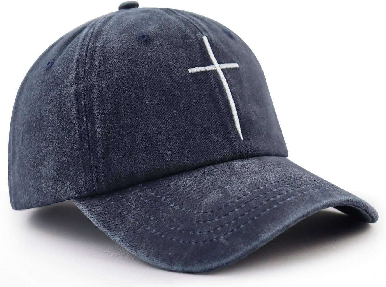 Jesus Cross Hat for Men Women, Funny Adjustable Cotton Embroidered Christian Religious Faith Baseball Cap - Image 3