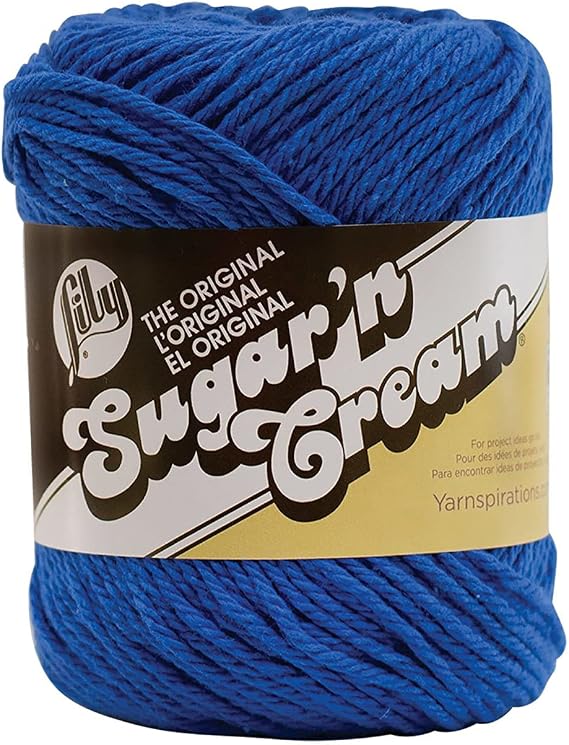 Lily Sugar'N Cream Dazzle Blue Yarn - 6 Pack of 71g/2.5oz - Cotton - 4 Medium (Worsted) - 120 Yards - Knitting/Crochet