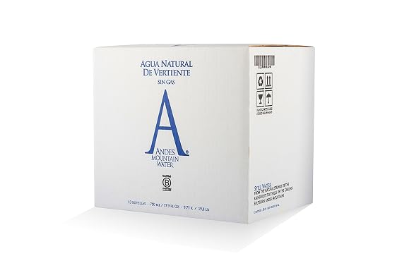 Andes Mountain Spring Water -Still(750ml or 25.4oz) 9 bottles pk