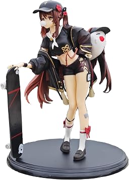 Genshin Impact Hu Tao Skateboard Figurine 9 Inches Tall, 7 Inches Wide Collectible Action Figure