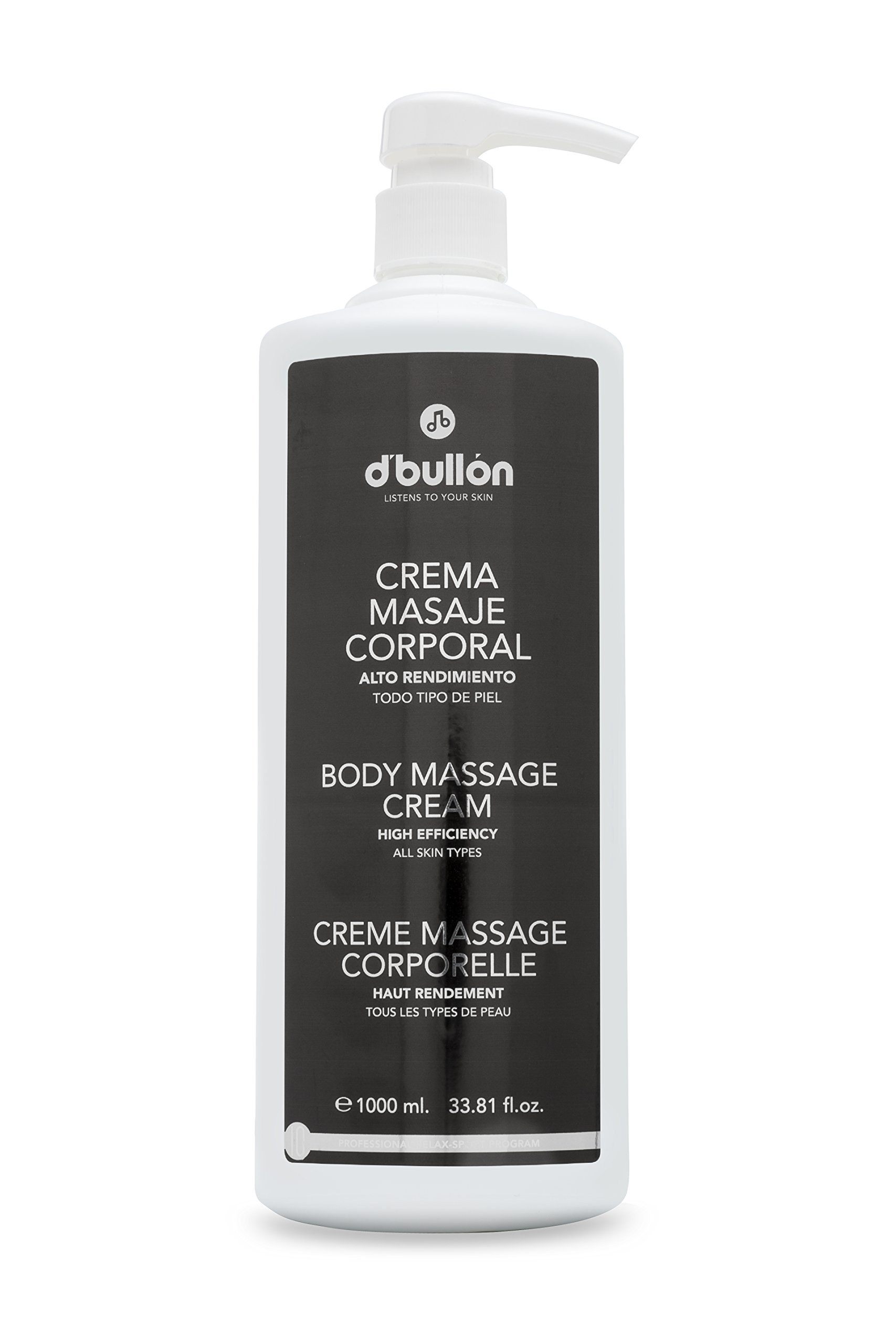 D'Bullón Crème de massage corporel, haute performance, 1000 ml