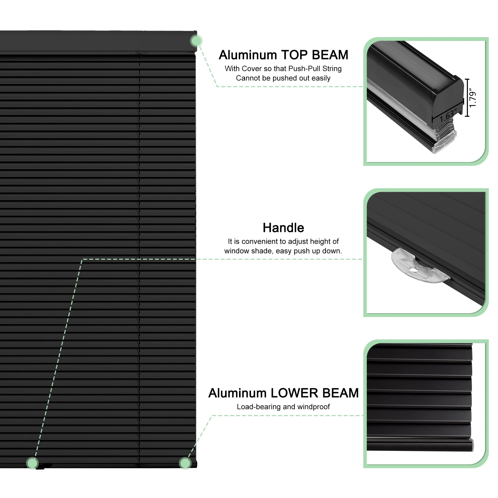 Living Accents Vinyl 1 in. Blinds 31 in. W x 72 in. H White Cordless