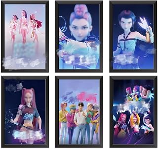 Wall Posters for Bedroom 8x10Inch (Unframed), 6PCS Anime Movie Posters Canvas FilmPosters Prints for Living Room Bedroom Studio Decoration Photo Display Fan Gifts