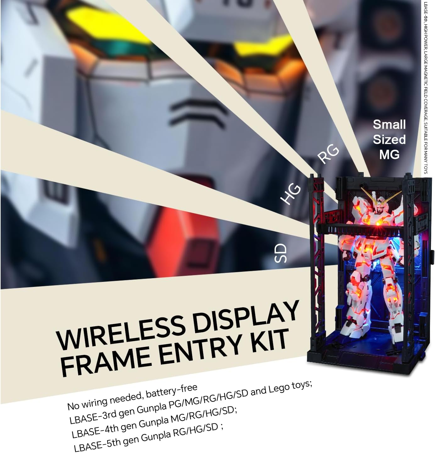 Mgex Unicorn Gundam LBASE Wireless Magnetic Field Sensing LED Light ...