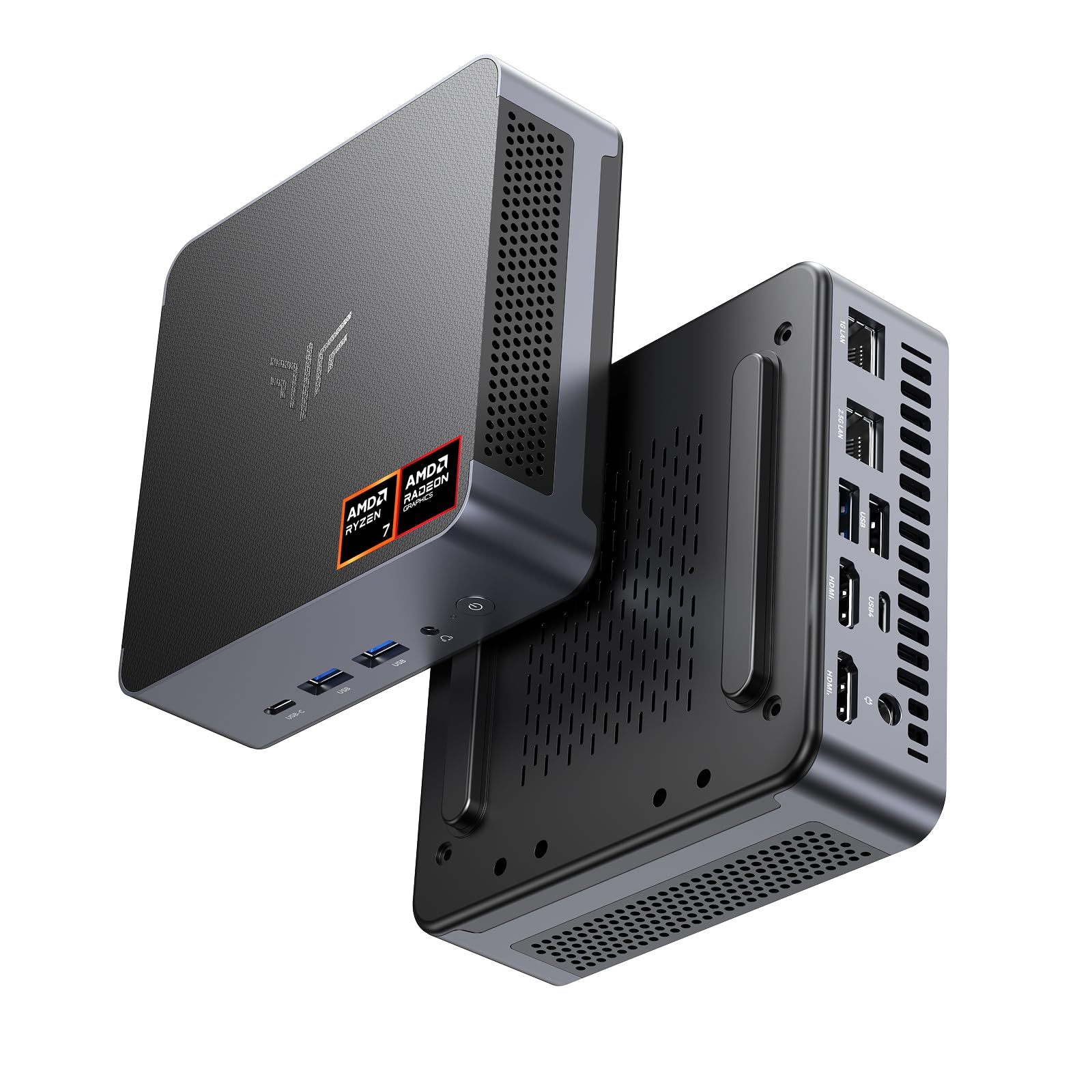 NiPoGi AM21 Ryzen 7 8745HS ベアボーン Win11 NiPoGi AM21 Mini PC Windows 11 Pro, AMD Ryzen7 8745HS (8C/16T, up