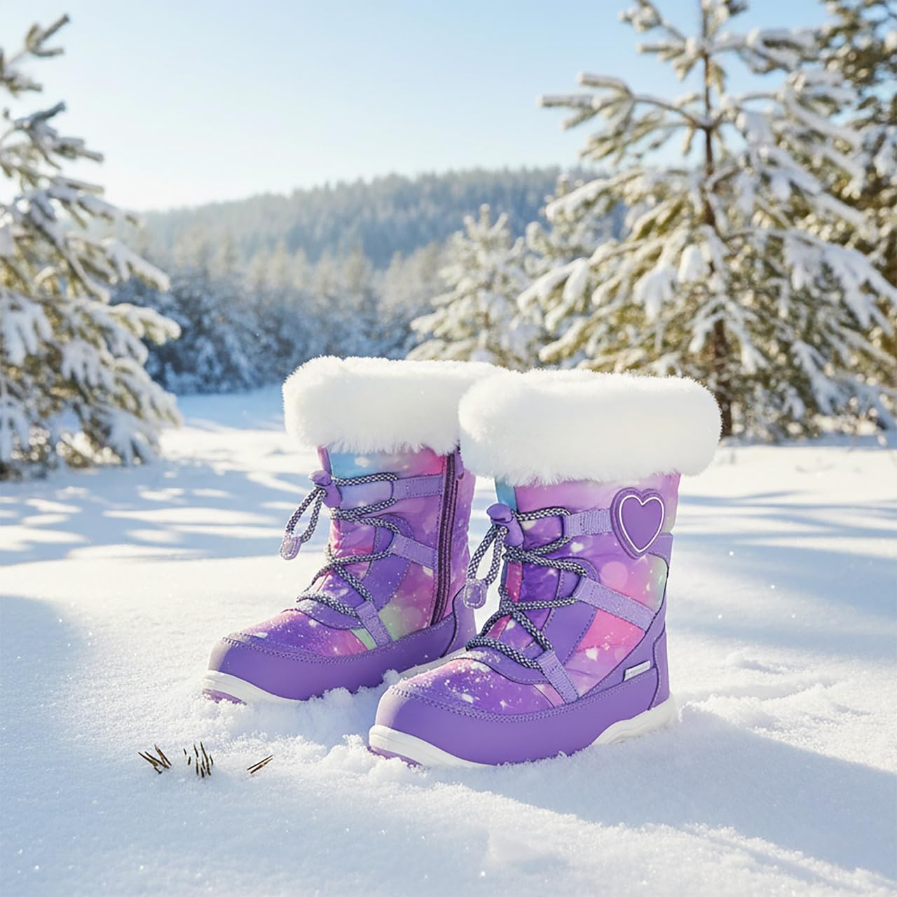 Light Up Boots Boys Girls Little Kids Winter Snow Boots