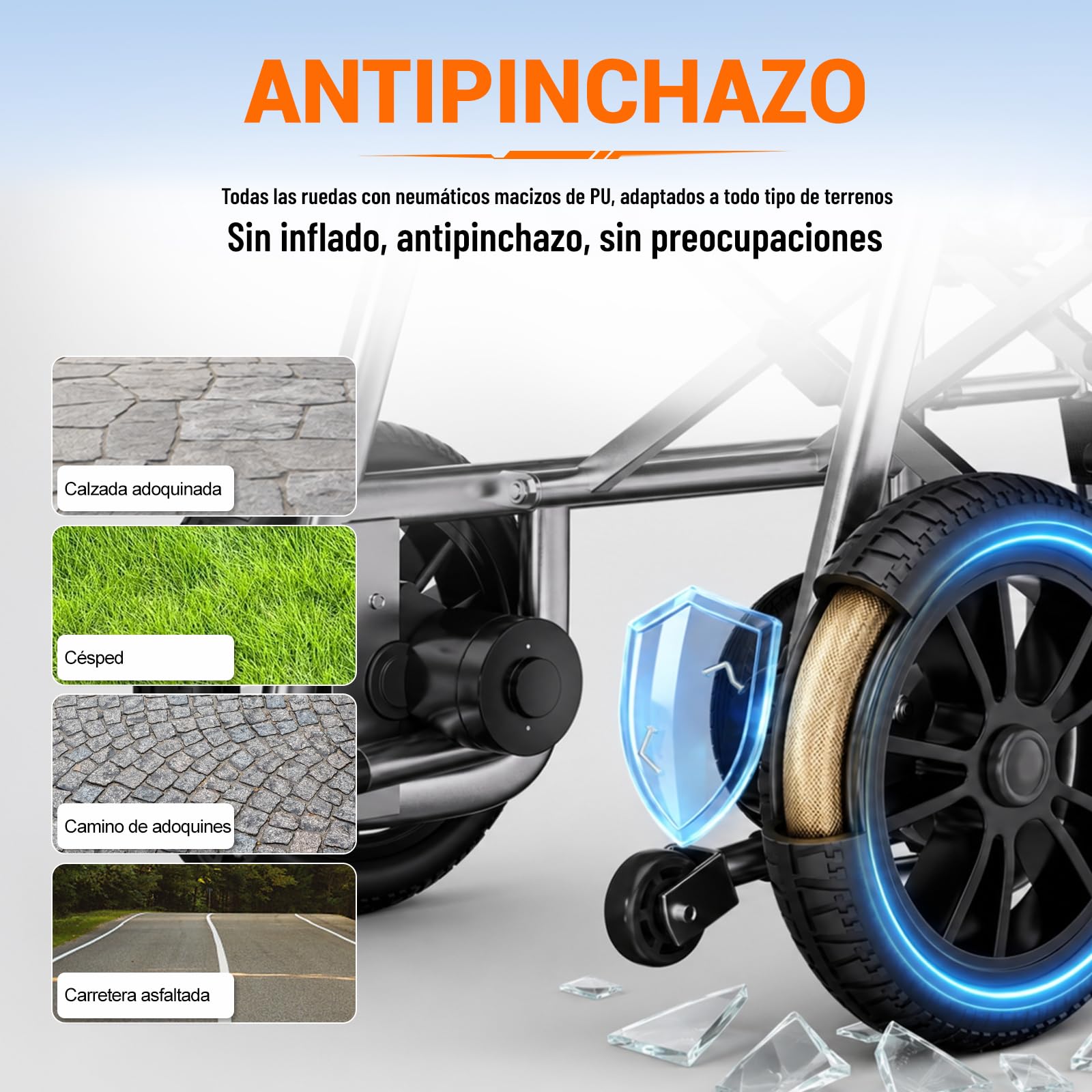 ByteTecpeak D12 Silla de Ruedas Eléctrica Plegable y Ligera para Mayores