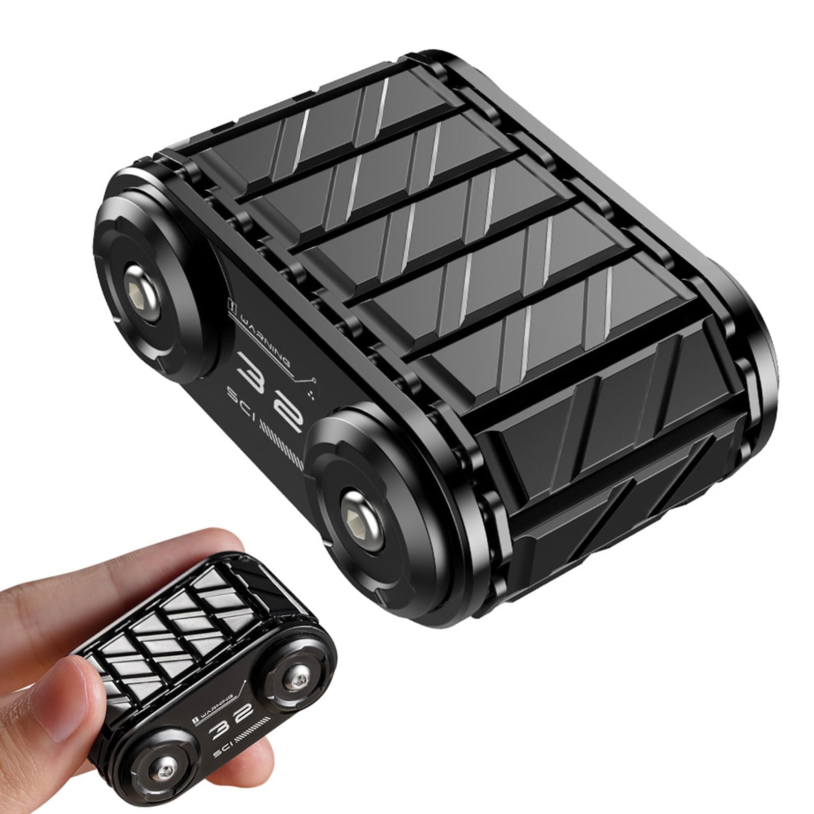 Azonee Fidget Toy for Adults - Tank Shape Stress Relief Fidget Slider, Metal Handheld Design for Anxiety Relief, Promotes Focus & Clarity, Compact & Portable EDC Gadget for Office, Home,Study (Black)