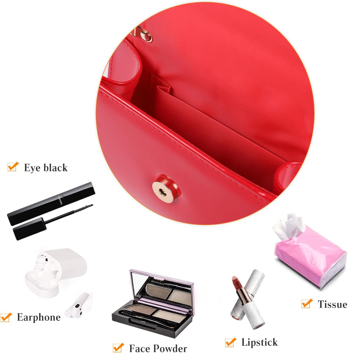 CORIOS Evening Bag for Women PU Leather Clutch Bag Elegant Envelope Flap Handbag Bridal Wedding Purse Charming Shoulder Bag