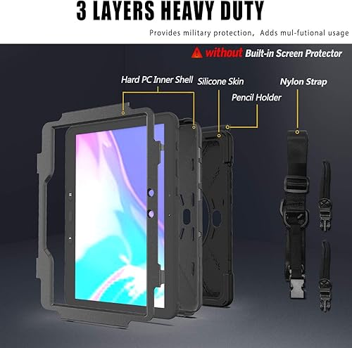 Miniatura 6 de Funda para tableta con función de atril, correa de mano y correa para el hombro (funda para iPad 234)