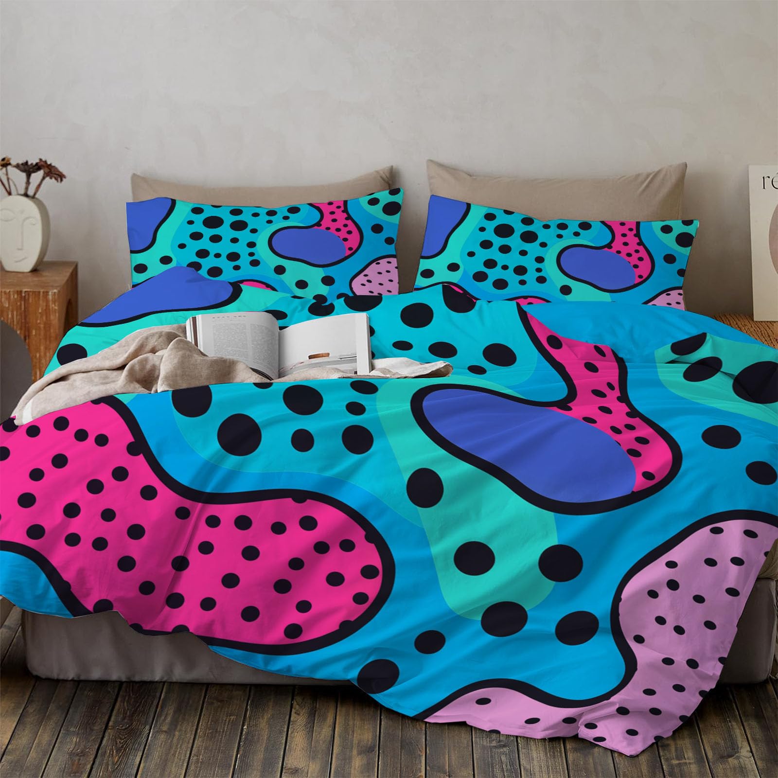 Housse de couette pop art bleu pour sublimer votre chambre d'adulte avec style