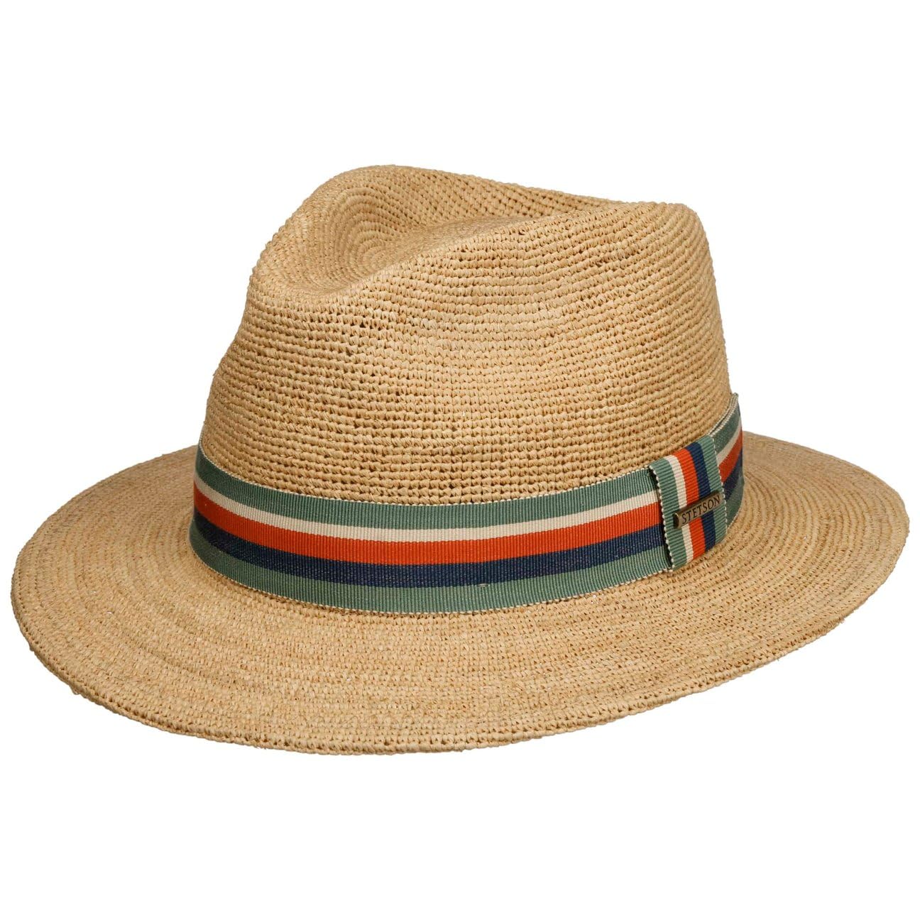 Stetson Littlefield Traveller Hat Raffia Straw Multicolored Ribbon Unisex Summer Spring