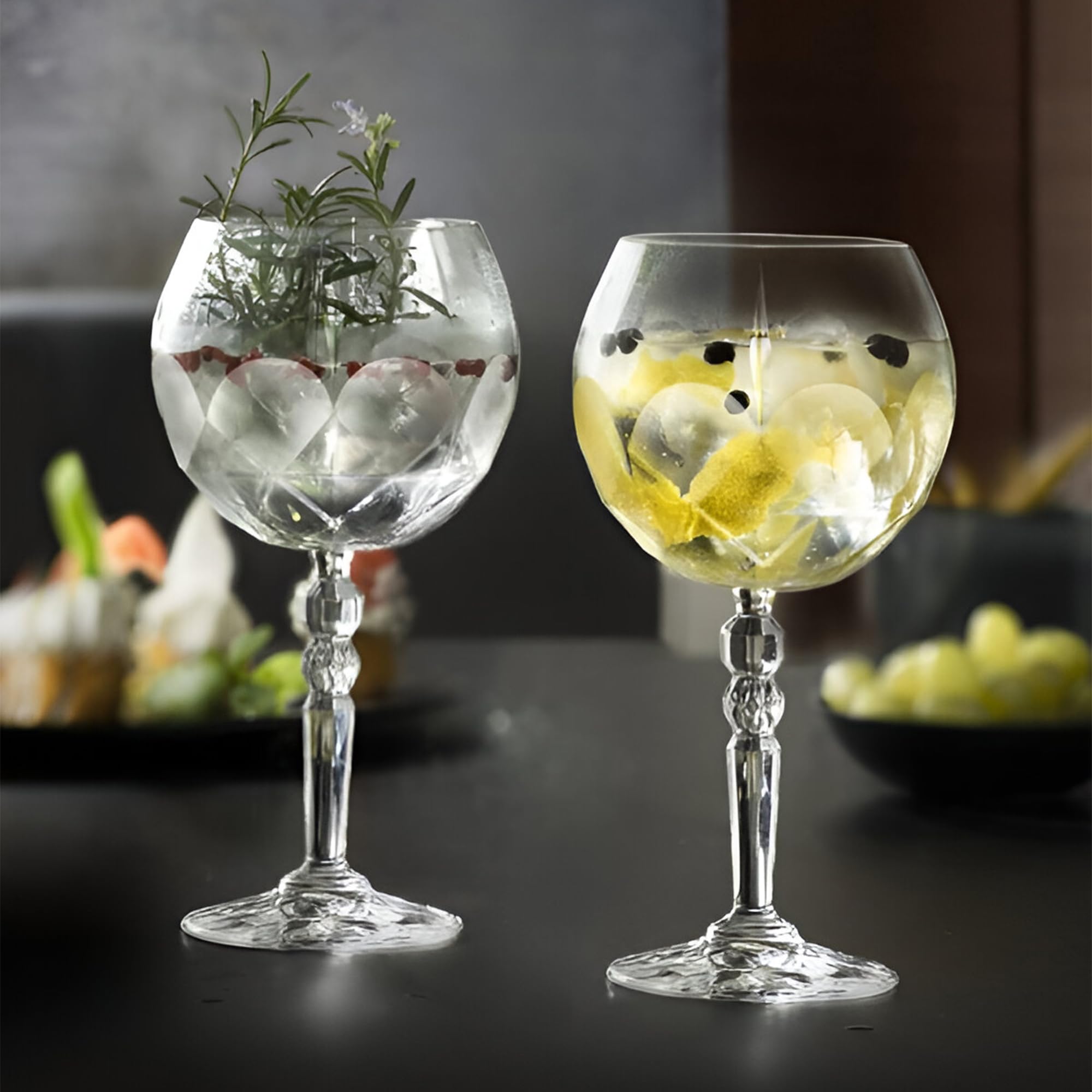 Sicignano | Juego de 6 copas de 53 cl, con 6 vasos de 38 cl, Alkemist para vino, agua, licores, cócteles, cristal ecológico, transparentes, resistentes, de regalo