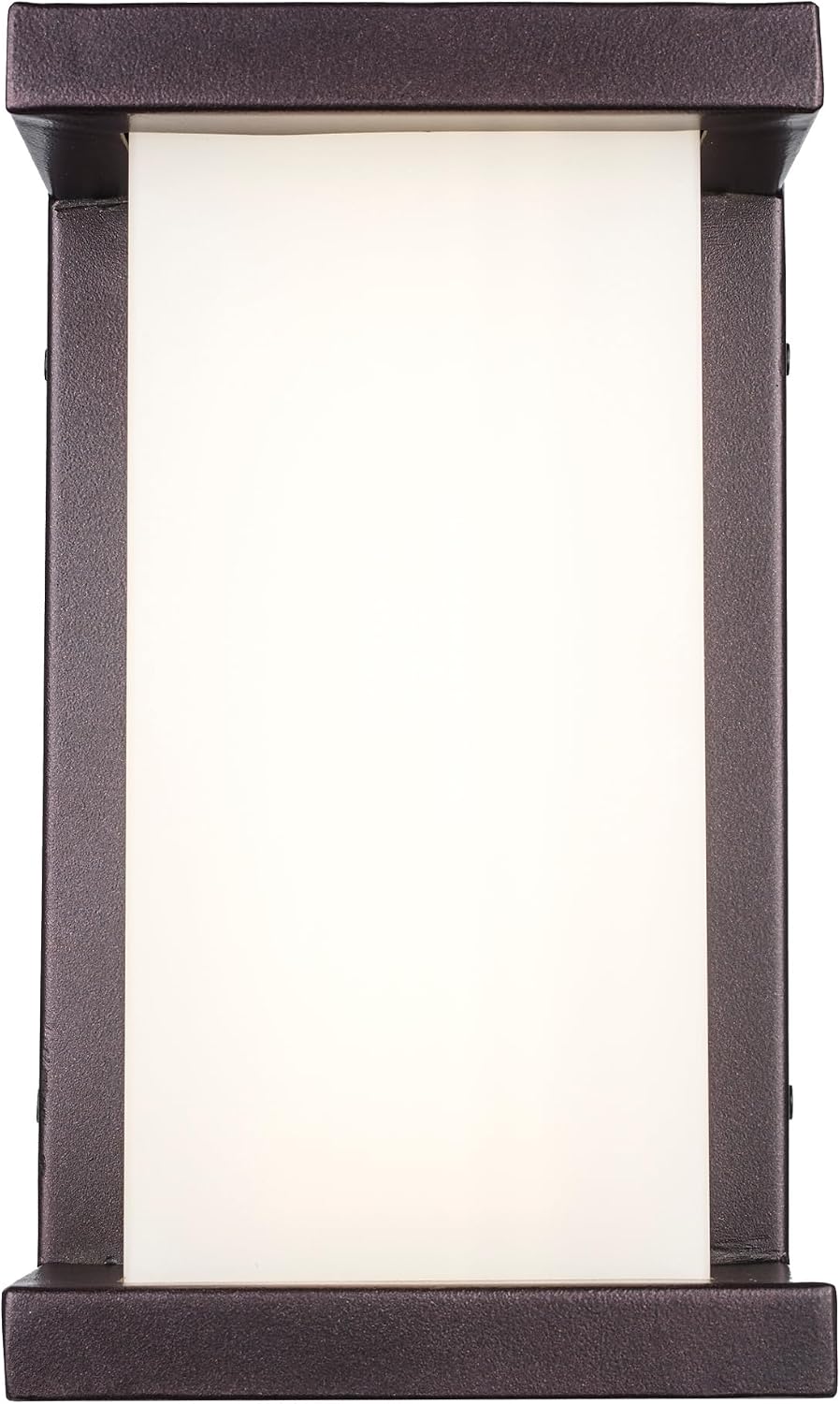 Asher Hamilton AHODW-501BZ Benton 10 Inch Outdoor LED Wall Light | 15 Watt Integrated LED 740 Lumens 3000K | Dimmable | Wet Rated for Outdoor Use | Bronze Finish Metal Frame with Acrylic Diffuser