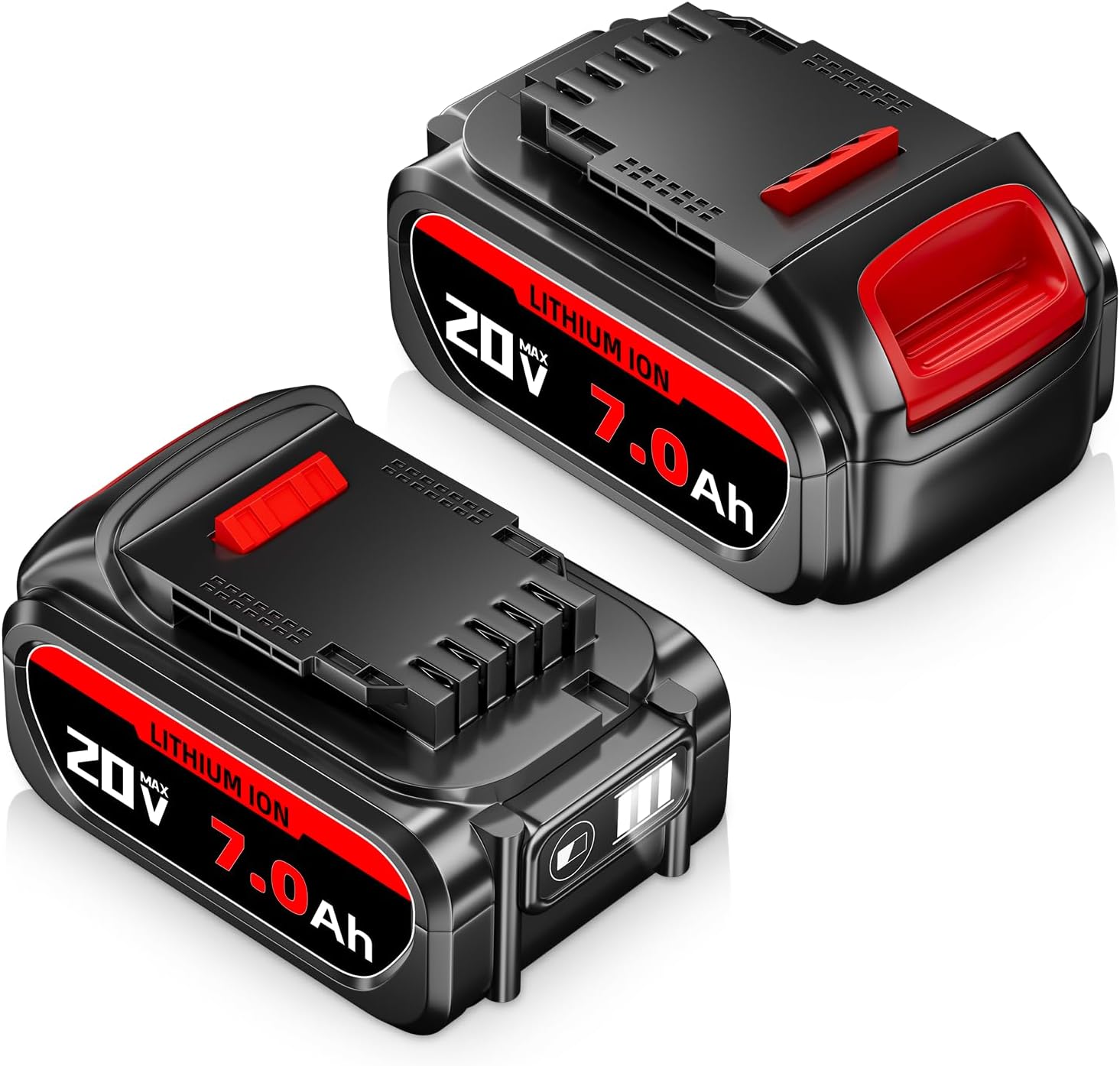 FERRYBOAT DCB200 20V 7.0Ah Replacement for Dewalt 20V Battery Compatible with DEWALT 20 Volt DCB200 DCB201 DCB203 DCB204 DCB207 DCD/DCF/DCG Series Cordless Power Tools 2P
