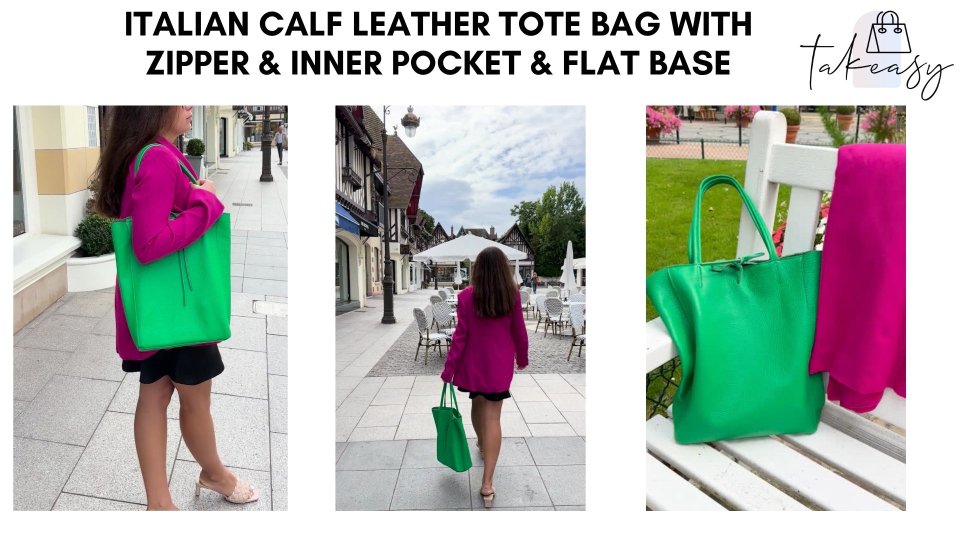 Amazon.com: Genuine Italian Leather Tote Bag for Women, Large