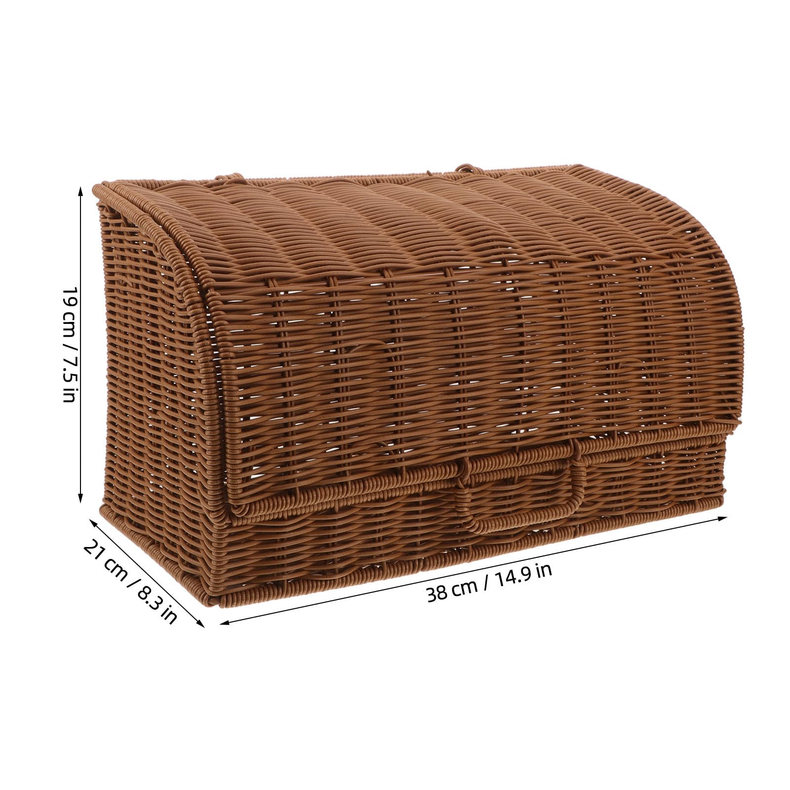 Toyvian Cesto Porta Pane Vintage Grande in PP Effetto Rattan Intrecciato