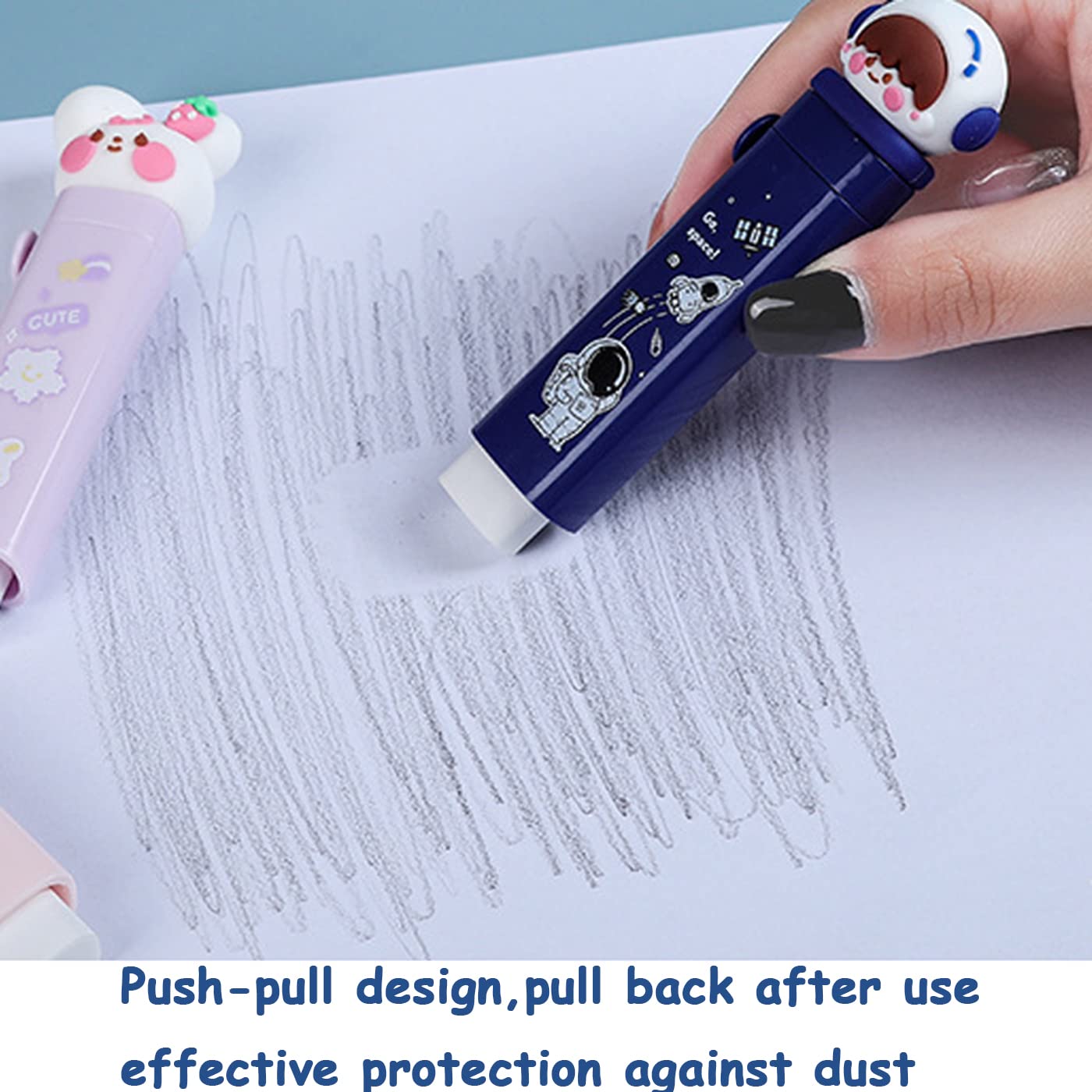 Gommes Rétractables En Forme De Patte De Chat - Lot 1/4 Pcs | Fournitures Scolaires Kawaii - 6