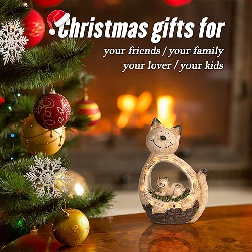 Miniatura 5 de CMTGYPIN Escultura solar para jardín, decoración de animales, regalos únicos, adorno de paisaje de jardín, luz LED impermeable para patio, jardín,