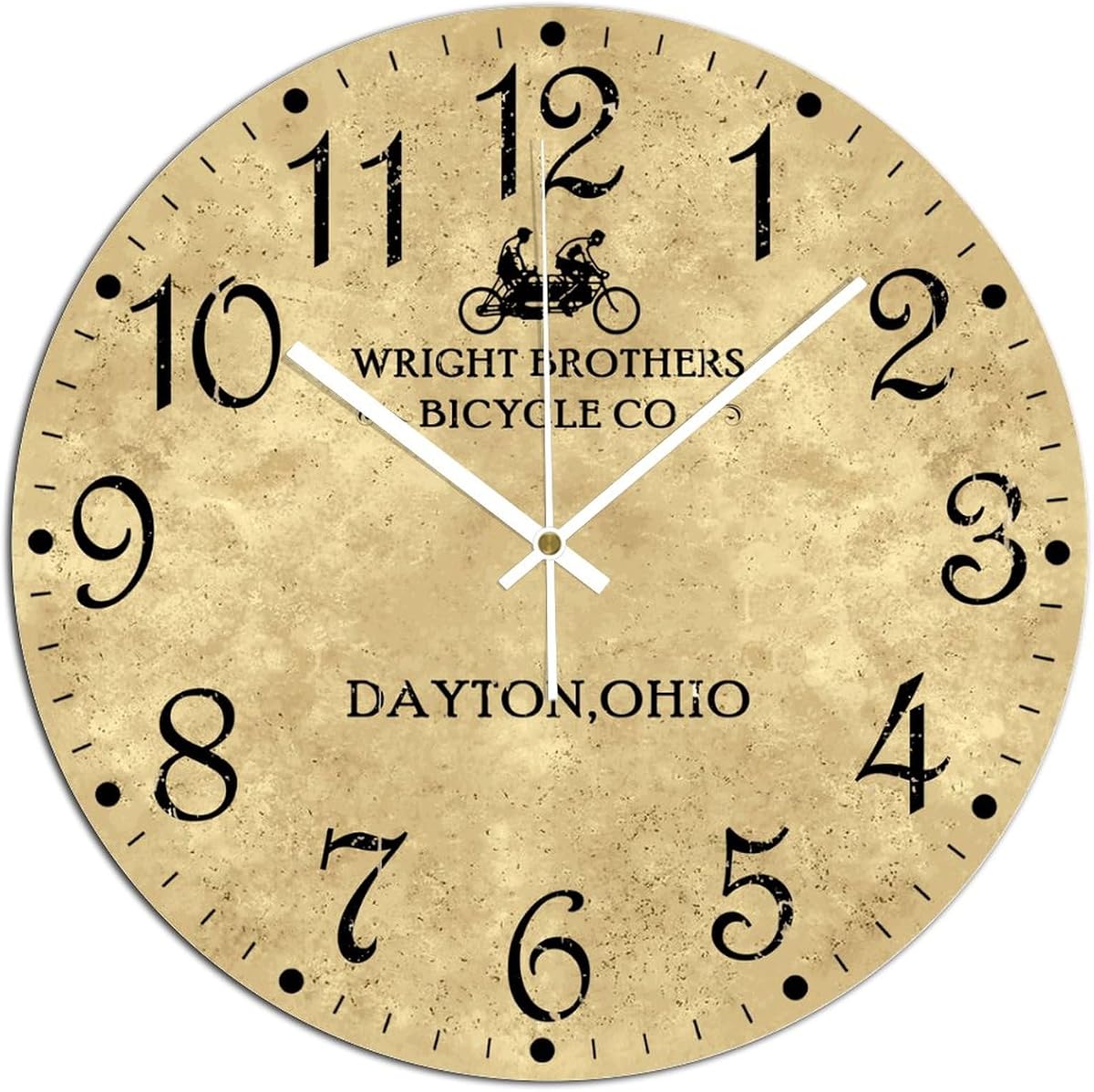 Kitchen Clocks Wall Battery Operated Inventor Brothers Wall Clocks Kitchen Inventor Round PVC Clock for Bathroom Modern Non-Ticking Wall Clock for School 10x10 Inch