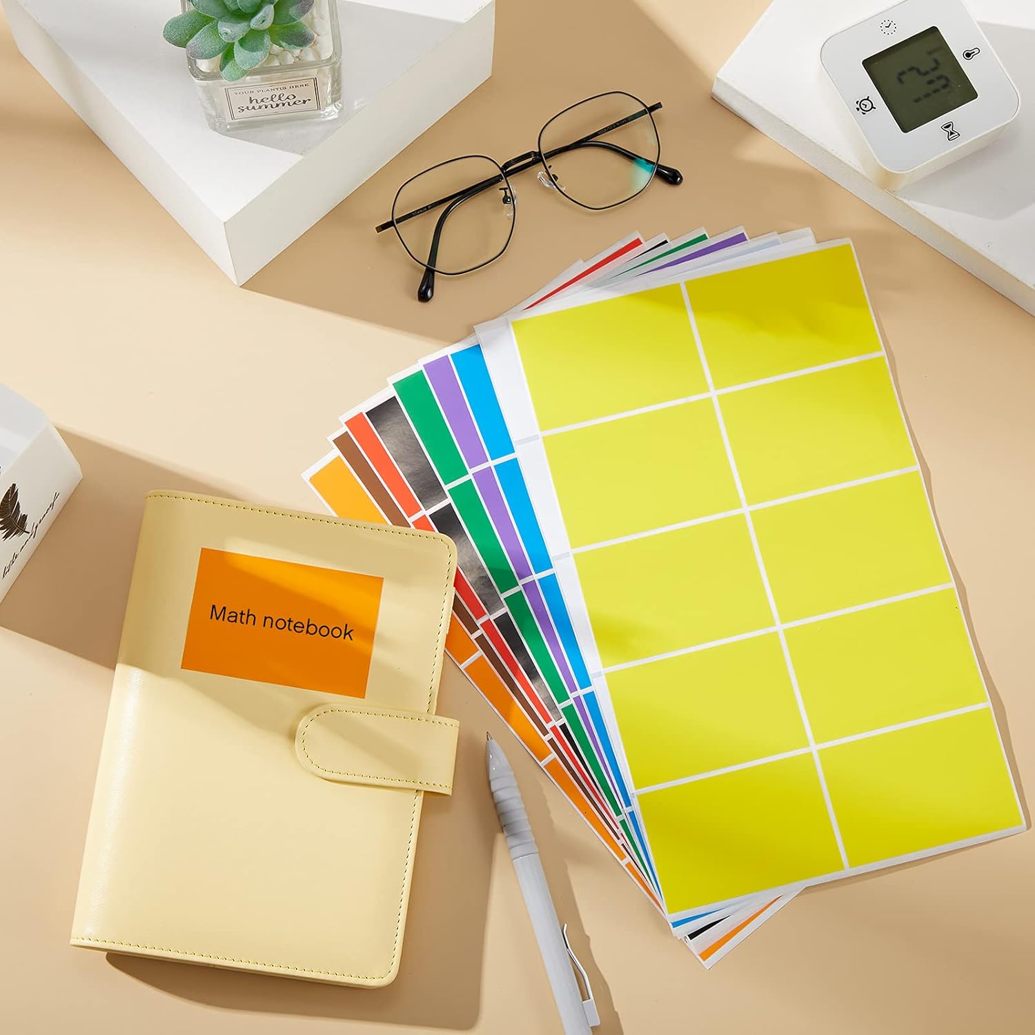 Rectangular Colored Labels Stickers 3 x 2 Inch, Large Color Coding Labels in 10 Assorted Colored Name Tags Moving Labels (500 Pieces) : Office Products