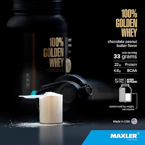 Miniatura 10 de Maxler 100% proteína de suero dorado  0.85oz de proteína de suero de leche en polvo de primera calidad por porción  Pre, Post e Intra Entrenamiento
