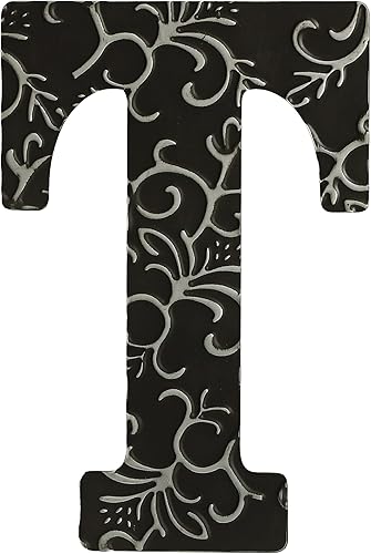 COLLECTIVE HOME - Letras de metal para decoración de pared, alfabeto de metal en relieve negro de 13.75 pulgadas, decoración de pared antigua,